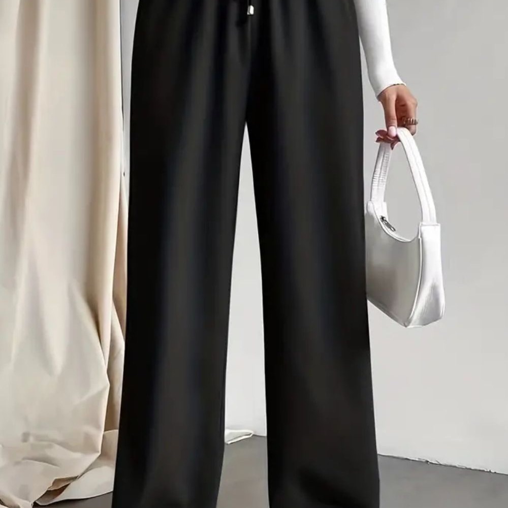 Tied Straight Leg Pants with Pockets
